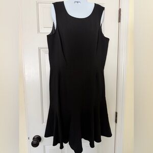 Covington Black Fit & Flare Dress Size 14 NWT Sleeveless V-Back